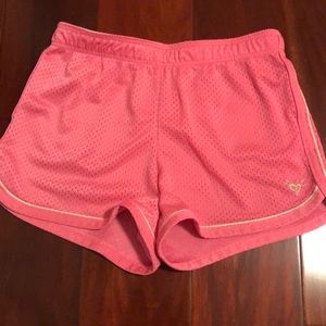 justice pink running shorts